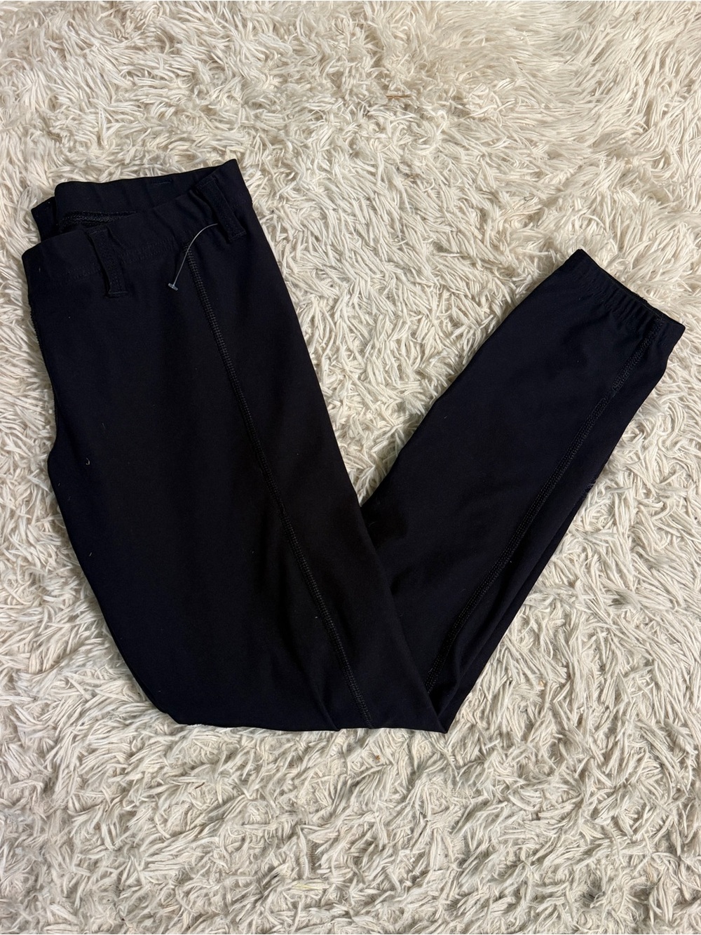 Child’s XL Black Irideon Knee Patch Horseback Riding Tights Breeches. Good Cond.